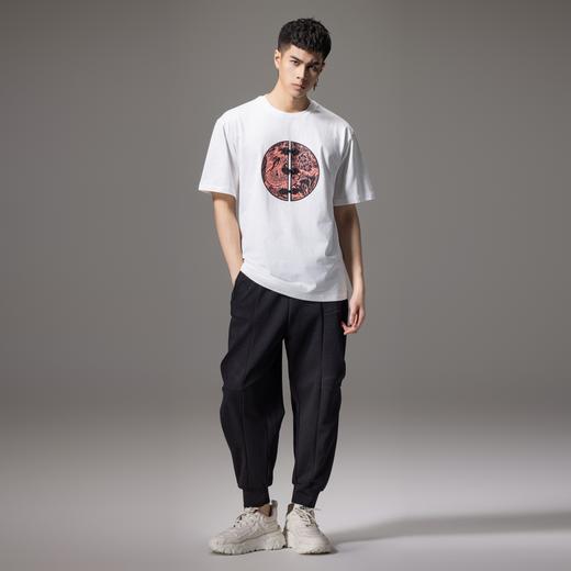 PINLI品立新中式2024夏季新款男士印花短袖T恤中国风盘扣休闲体恤BG242111034 商品图4