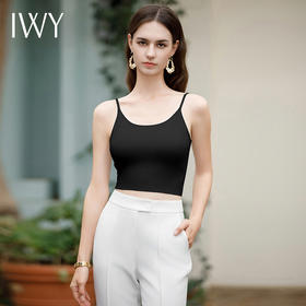 IWY/黑色吊带背心女内搭夏季修身美背无袖配西装配衬衫均码打底B2302-B