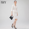IWY/杏色西装连衣裙七分袖工装裙美容院工装主持人高端ol商务裙子23Q472 商品缩略图3
