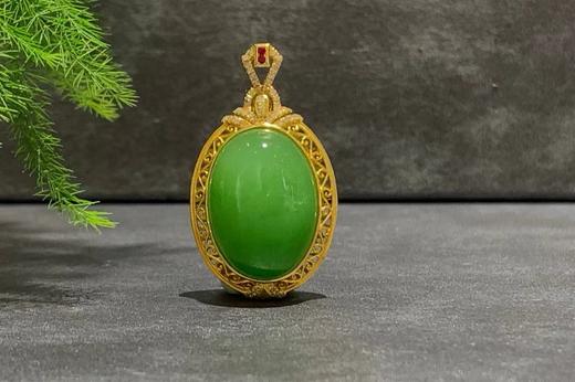 【御珠宫坊】金镶碧玉吊坠 商品图2