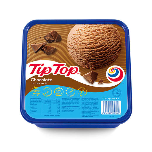 【新西兰原装进口 浓郁奶味】TIPTOP全乳脂鲜奶冰淇淋2L装（赠挖球器） 商品图6