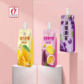 【9.9元/袋】桂园芒果/葡萄/百香果味果冻258g*5（061063301）