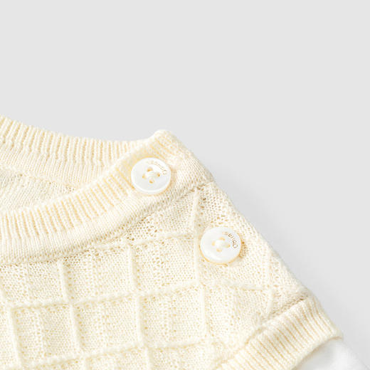 英氏-童衣类（夏）H4高毛针织衫浅杏仁100CM男 商品图3