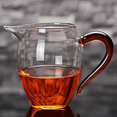 益思泉丨 彩把玻璃公道杯 茶海 高硼硅耐热玻璃 茶具 分茶器 360ml 商品图1