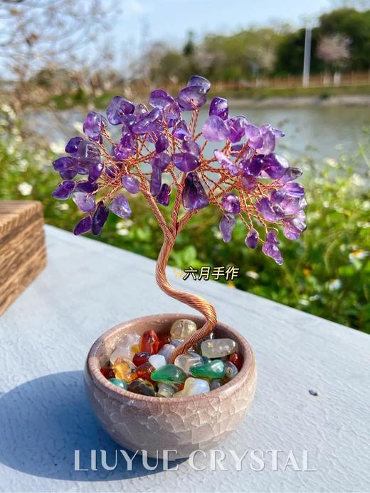【桌面氛围感好物】天然水晶树 前程似锦上岸树 挑选大颗粒且亮黄的 树形茂密 实物成色很好哟～ 商品图3