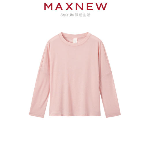 【T恤】女装螺纹竹节布多彩宽松百搭罩杉 1N2222201 商品图1