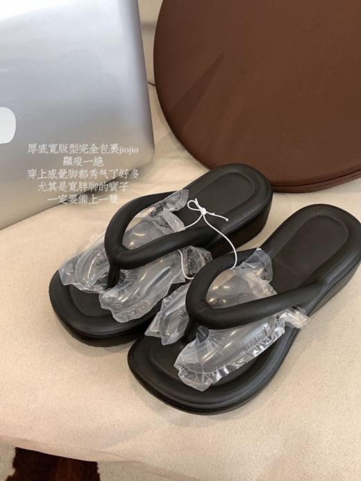 🔔赵露思同款🔸正品Mu&Cu 芭比厚底沙滩人字拖 6CM增高+无敌踩屎脚感 夏天出游，拍出美美大长腿的完美单品 ♦️独家上新✨假1⃣️罚🔟 商品图3