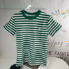 【runrungo条纹短袖T恤】💥1.经典双色棉条纹T恤，✨夏季短袖基本款。💥2.高含棉量，天然棉纤维对皮肤天然友好，♦️不易致敏，手感柔软，吸汗透气。 商品缩略图4