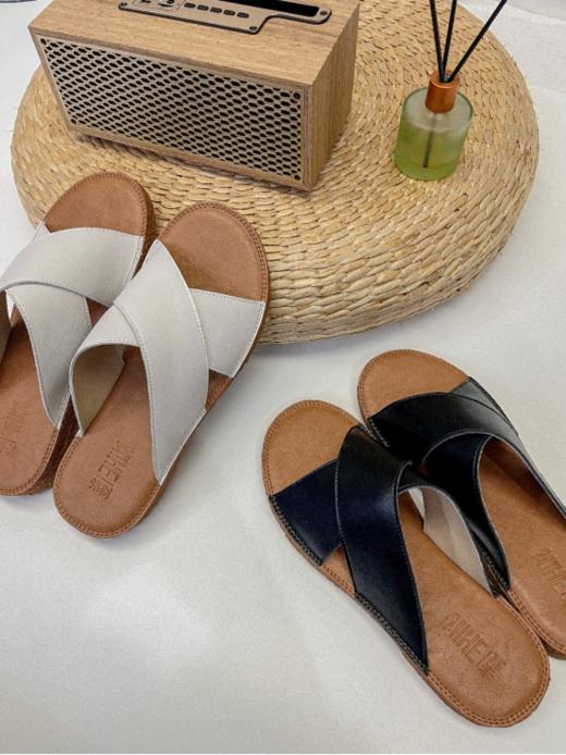 👍【幂禾MIHE罗马无声凉鞋/拖鞋】🌸1.暴走一天也不磨脚，🌈每年必入的款式 🌸2.鞋面鞋底优质牛皮，💦亲肤又透气  商品图1