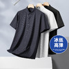 【一口价】【特大码】【冰丝高弹】【新款DM】大依优型大码条纹短袖衬衫加肥加大男装免烫大号大码衬衣上衣男士绅士商务休闲半袖夏季 商品缩略图6