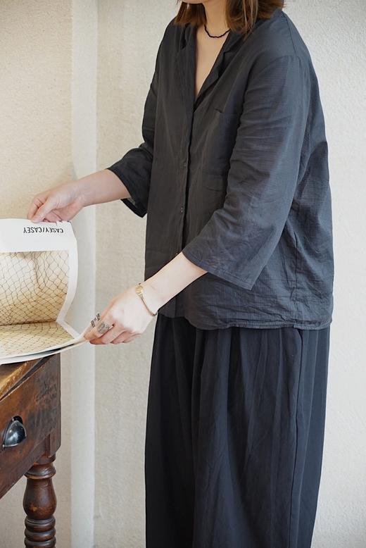 elsa esturgie 休闲衬衫V领中长袖子 商品图1