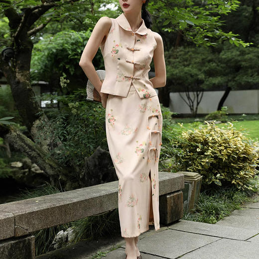 裁缝学苑AQ263新中式女装复古国风旗袍上衣盘扣半身裙纸样套装样板 商品图5