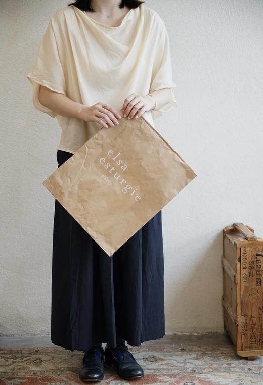 elsa esturgie 法式慵懒真丝垂领上衣 商品图3