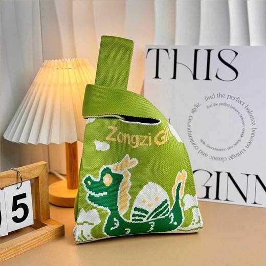 端午节伴手礼【龙舟熊猫针织包】女士编织包手提包 国庆出游户外 商品图1