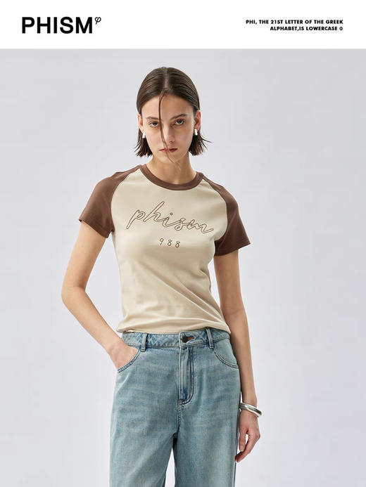 拼接撞色T恤 商品图1