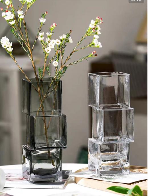 轻奢高档不规则花瓶--0927错位方块 商品图2