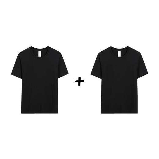 薛继业纯色230克重磅新疆长绒棉长袖 短袖白T恤户外休闲情侣T恤 商品图1