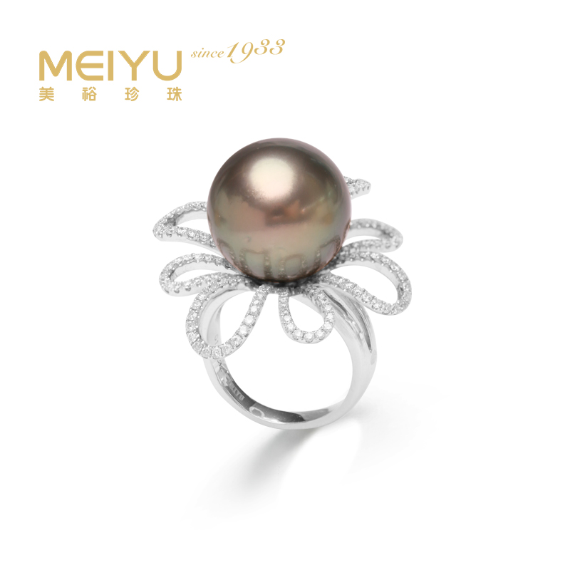 炫彩海南 18K金海水珍珠戒指 14.5-15mm 66992