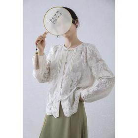 七夕促→ 2839重工刺绣薄款春夏盘扣国风小衫上衣-喜出