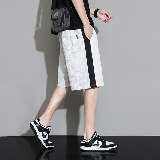 【新款DSL】大依优型大码五分裤大号裤子弹力透气加肥加大夏季松紧腰宽松运动短裤沙滩裤 商品图1