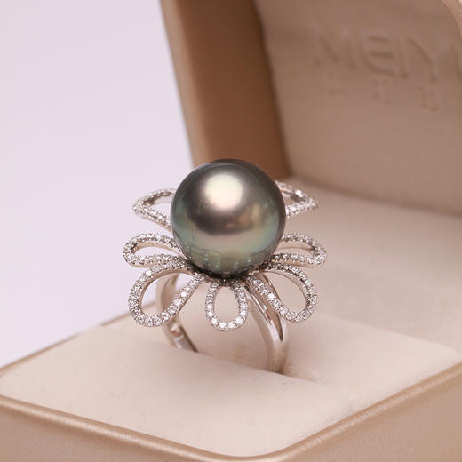 炫彩海南 18K金海水珍珠戒指 14.5-15mm 66992 商品图3