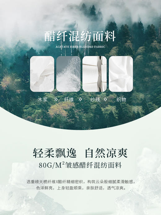 【五折购】熙世界镂空刺绣短袖醋酸衬衫2025夏季新款宽松显瘦法式立领上衣 商品图2