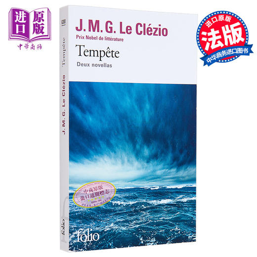 预售 【中商原版】勒 克莱齐奥 暴雨 Tempete 法文原版 J M G Le Clezio 2008年诺贝尔文学奖得主 现当代文学 商品图0