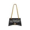 BALENCIAGA 巴黎世家 女士 Crush 小号柔韧鳄鱼纹压纹牛皮革链带单肩包 黑色 716351 210IX 1000 商品缩略图0