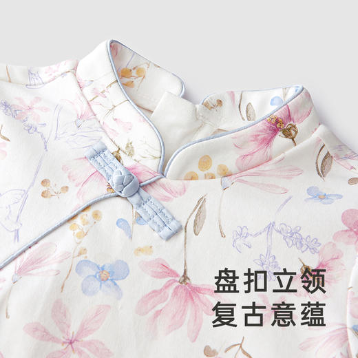 【商场同款】英氏花语系列女童新中式连衣裙国风纯棉背心裙夏 商品图1