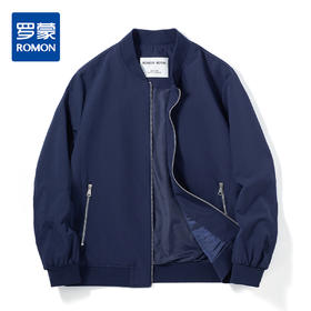 【防风面料】罗蒙春秋休闲男士夹克外套男时尚棒球服外套百搭夹克男