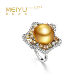 炫彩海南 18k金南洋珍珠戒指12-12.5mm 95287