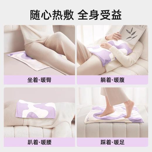 【元气达人】金丝艾绒草本热敷紫色坐垫家用身体护理 商品图3