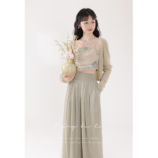 鹿向南【青山烟雨2.0】新中式清冷感国风套装2024夏季穿搭三件套 商品图0