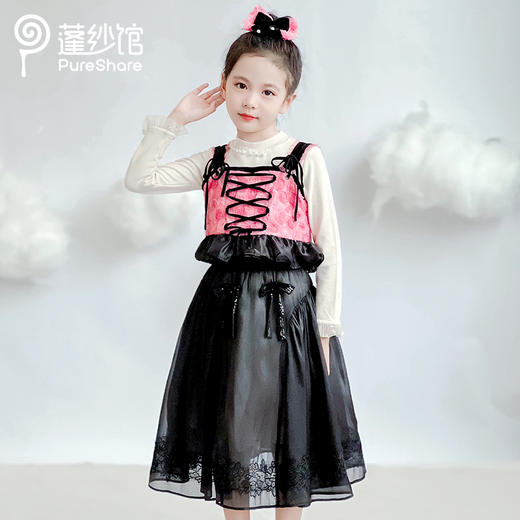 【非质量问题不退换】黑幻玫瑰胸衣 黑幻蕾丝半裙 商品图5