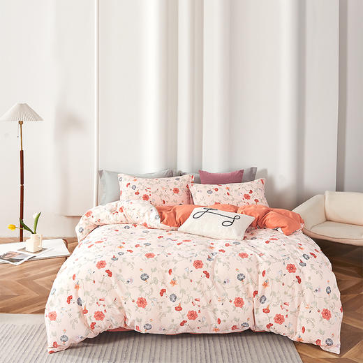 水星家纺 抗菌水洗棉四件套-浮生 商品图0