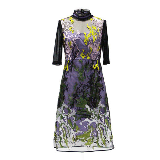 【伯妮斯茵】172S222--紫色连衣裙--几何奎罗 印加文明 商品图2