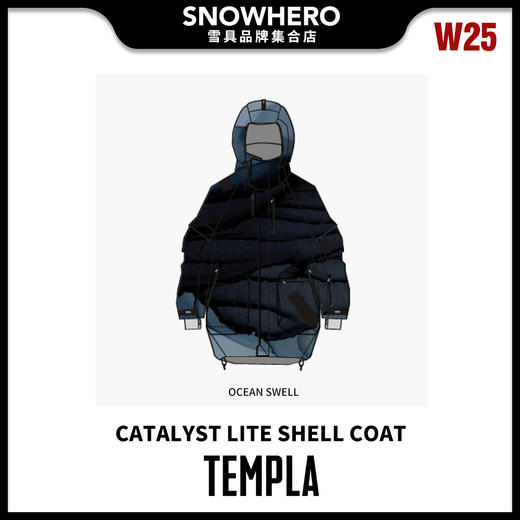 24/25雪季TEMPLA男女同款CATALYST LITE SHELL COAT滑雪服预售 商品图3