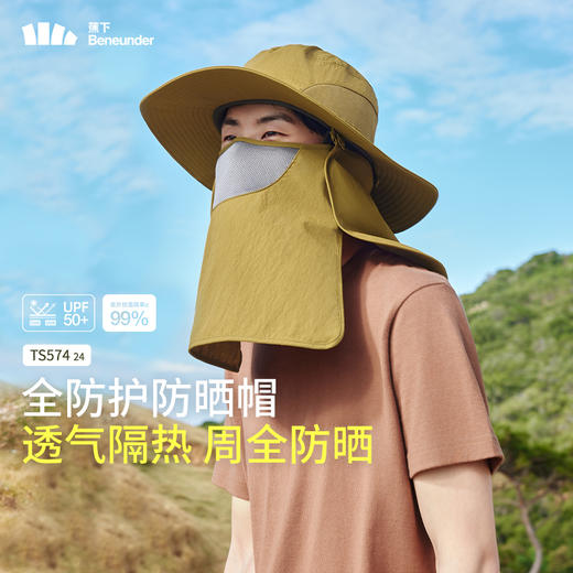 【特渠专享】蕉下男士全防护渔夫帽TS574登山骑行披肩遮脸防紫外线钓鱼防晒帽 商品图4