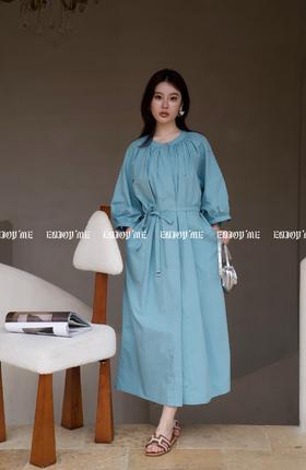 【门店同款】ENJOY夏季松弛美学-褶皱系带连衣裙 157159052
