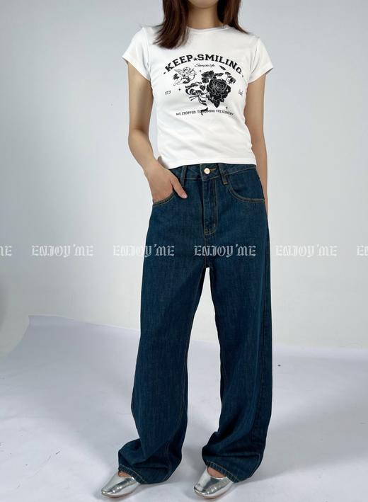 【门店同款】ENJOY夏季后剪毛边直筒裤 157147254 商品图2