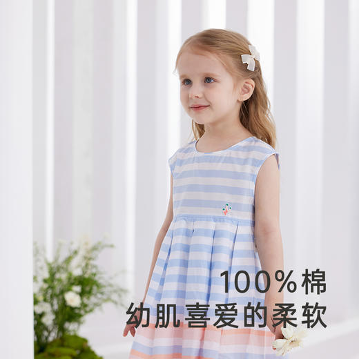 【商场同款】英氏儿童裙子纯棉背心裙女童夏季透气连衣裙新款 商品图2