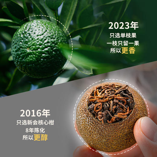 澜沧古茶2023年+2016年茶妈妈小青柑新会陈皮普洱熟茶双罐礼盒装100g 商品图3