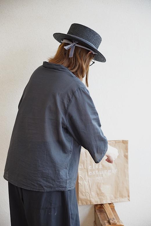 elsa esturgie 休闲衬衫V领中长袖子 商品图3