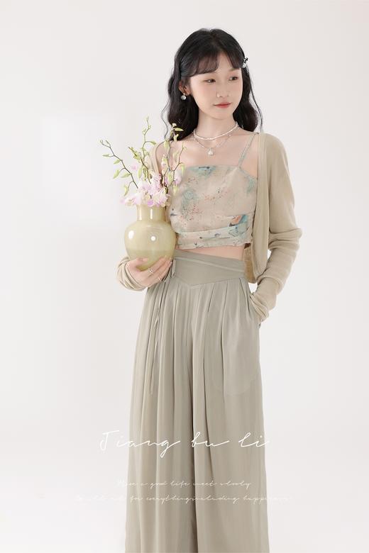 鹿向南【青山烟雨2.0】新中式清冷感国风套装2024夏季穿搭三件套 商品图5