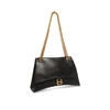 BALENCIAGA 巴黎世家 女士 Crush 中号压光牛皮革链带单肩包 黑色 716393 210IT 1000 商品缩略图1