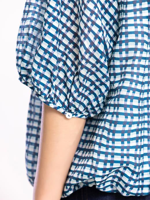 XIAOYU|云朵格纹丝棉套头衫242SY137 商品图4