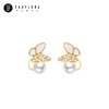 『贝蝶』仿珍珠蝴蝶耳环 商品缩略图0
