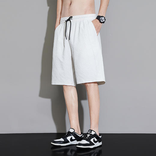 【DSL】大依优型大码五分裤大号裤子弹力透气加肥加大夏季松紧腰宽松运动短裤沙滩裤 商品图1