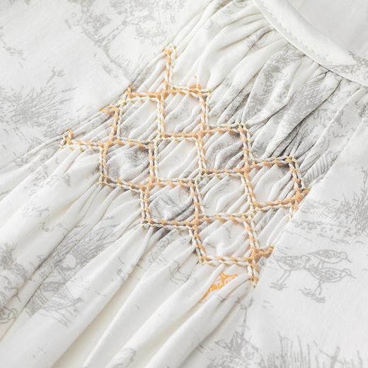 英氏-童衣类（春）H4英梭长袖连衣裙英氏白女 商品图3