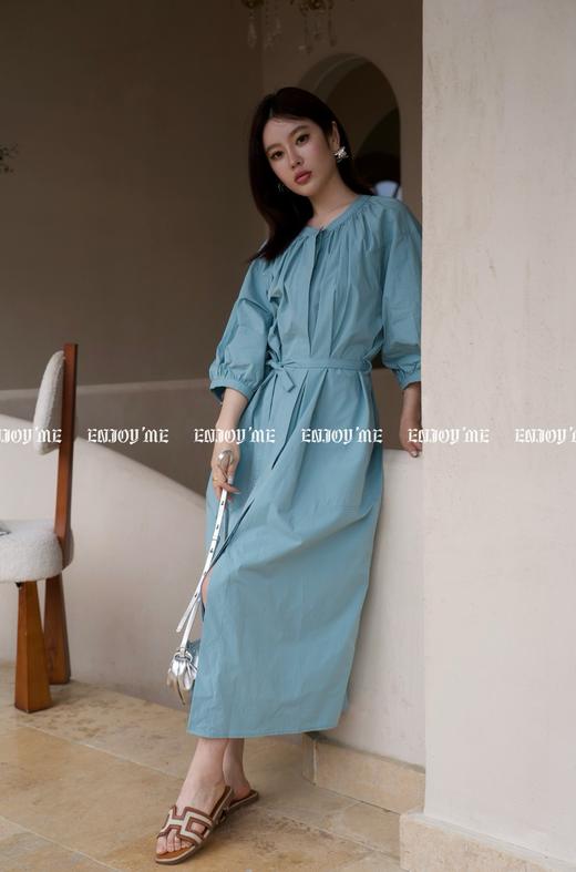 【门店同款】ENJOY夏季松弛美学-褶皱系带连衣裙 157159052 商品图1